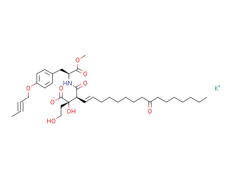 (E)-(2S,3S)-3-[(S)-2-(4-but-2-ynyloxyphenyl)-1-methoxycarbonylethylcarbamoyl]-2-hydroxy-2-(2-hydroxyethyl)-12-oxononadec-4-enoic acid potassium salt