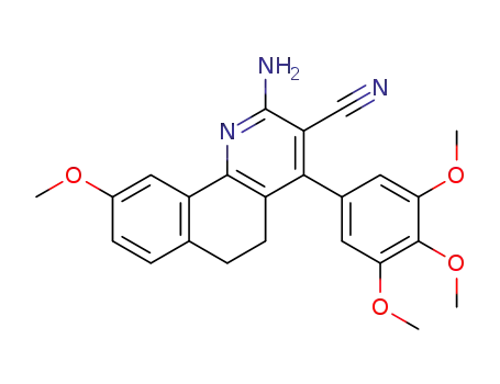 2-amino-5,6-dihydro-9-methoxy-4-(3,4,5-trimethoxyphenyl)benzo[h]quinoline-3-carbonitrile