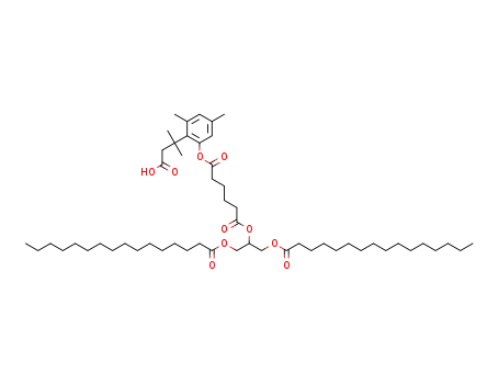 3-(2-((6-((1,3-bis(palmitoyloxy)propan-2-yl)oxy)-6-oxohexanoyl)oxy)-4,6-dimethylphenyl)-3-methylbutanoic acid
