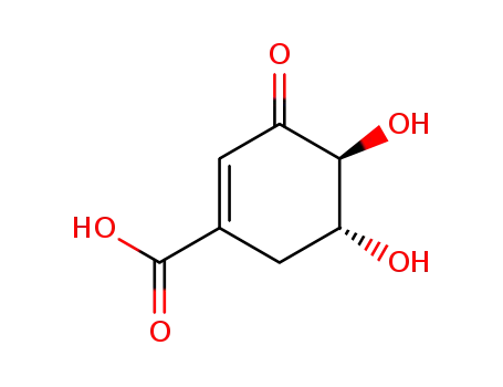 Molecular Structure of 2922-42-1 ((-)-3-DEHYDROSHIKIMIC ACID)