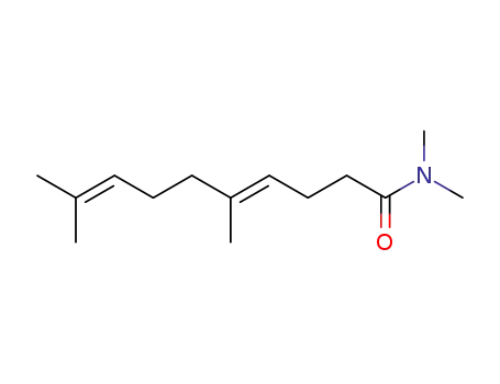 Molecular Structure of 89171-32-4 (4,8-Decadienamide, N,N,5,9-tetramethyl-, (E)-)