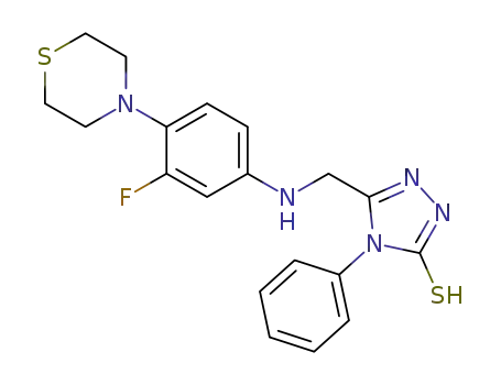 5-{[(3-fluoro-4-thiomorpholin-4-ylphenyl)amino]methyl}-4-phenyl-4H-1,2,4-triazole-3-thiol