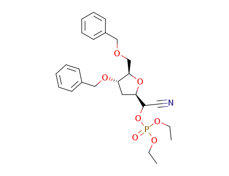 diethylphosphonooxy-(3,5-bis-O-benzyl-2-deoxy-β-ribofuranosyl)-acetonitrile