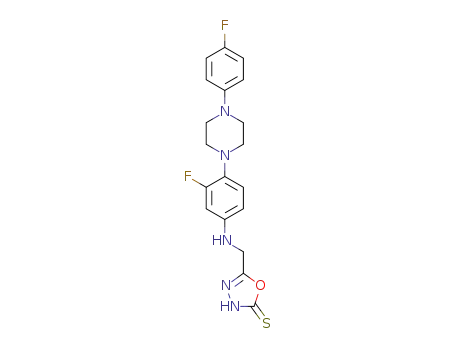5-[({3-fluoro-4-[4-(4-fluorophenyl)piperazin-1-yl]phenyl}amino)methyl]-1,3,4-oxadiazole-2(3H)-thione