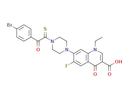 7-(4-(2-(4-bromophenyl)-2-oxoethanethioyl)piperazin-1-yl)-1-ethyl-6-fluoro-4-oxo-1,4-dihydroquinoline-3-carboxylic acid