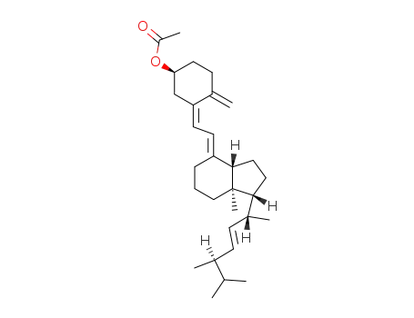 Molecular Structure of 2579-08-0 (Acetic acid 4-methylene-3-{2-[7a-methyl-1-(1,4,5-trimethyl-hex-2-enyl)-octahydro-inden-4-ylidene]-ethylidene}-cyclohexyl ester)