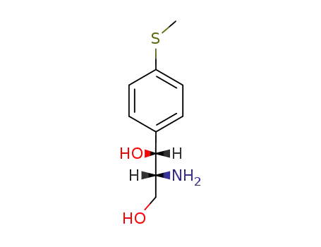 Molecular Structure of 23150-35-8 ([R(R*,R*)]-2-amino-1-[p-(methylthio)phenyl]propane-1,3-diol)
