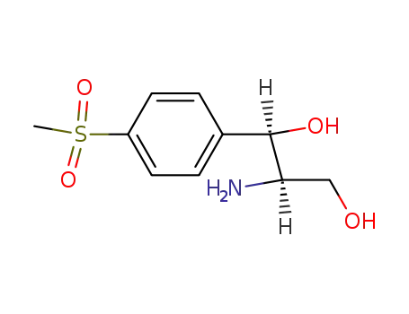 Molecular Structure of 51458-28-7 ([R(R*,R*]-2-amino-1-[p-(methylsulphonyl)phenyl]propane-1,3-diol)