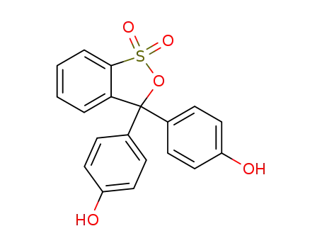 Molecular Structure of 143-74-8 (Phenol,4,4'-(1,1-dioxido-3H-2,1-benzoxathiol-3-ylidene)bis-)