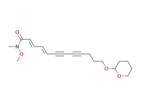(2E,4E)‐N‐methoxy‐N‐methyl‐12-((tetrahydro‐2H‐pyran‐2‐yl)oxy)dodeca‐2,4‐dien‐6,8‐diyne amide