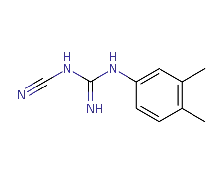 Molecular Structure of 197311-81-2 (Guanidine, N-cyano-N'-(3,4-dimethylphenyl)-)