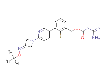 2-fluoro-3-(5-fluoro-6-{3-[(methoxy-d3)imino]azetidin-1-yl}pyridin-3-yl)benzyl carbamimidoylcarbamate