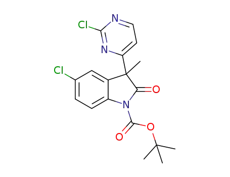 tert-butyl 5-chloro-3-(2-chloropyrimidin-4-yl)-3-methyl-2-oxoindoline-1-carboxylate