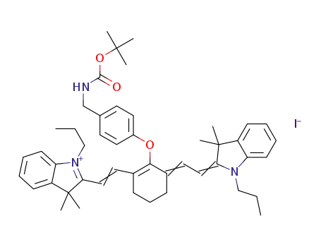 2-(2-{2-chloro-3-[(1,3-dihydro-3,3-dimethyl-1-propyl-2H-indol-2-ylidene)ethylidene]-2-(4-tert-butylcarbamate aminomethylphenoxy)-1-cyclohexen-1-yl}ethenyl)-3,3-dimethyl-1-propylindolium iodide
