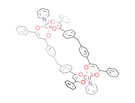 {[Cu2(1-(4-{[4-(3-oxo-3-phenylpropanoyl)phenyl]methyl}phenyl)-3-phenylpropane-1,3-dione)2](pyridine)2}