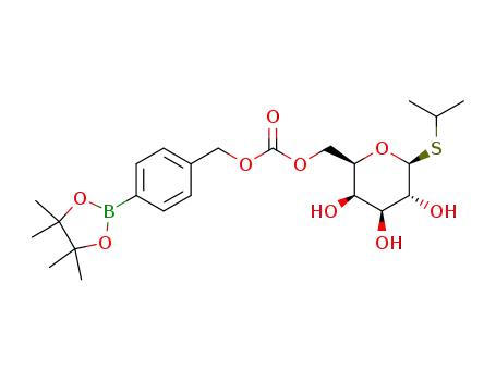 isopropylthio-6-((4-(4,4,5,5-tetramethyl-1,3,2-dioxaborolan-2-yl)benzyl)carbonate)-β-D-galactopyranoside