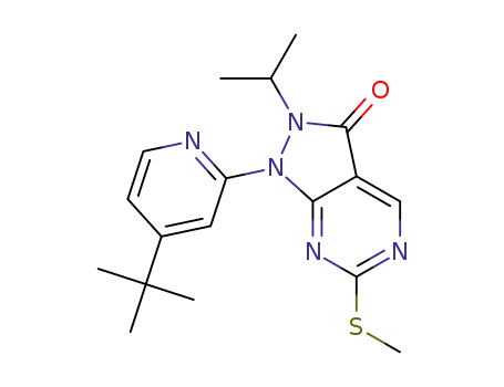 1-(4-(tert-butyl)pyridin-2-yl)-2-isopropyl-6-(methylthio)-1,2-dihydro-3H-pyrazolo[3,4-d]pyrimidin-3-one