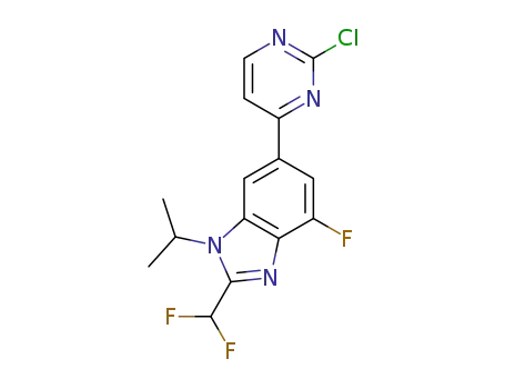 6-(2-chloropyrimidin-4-yl)-2-(difluoromethyl)-4-fluoro-1-isopropyl-1H-benzo[d]imidazole