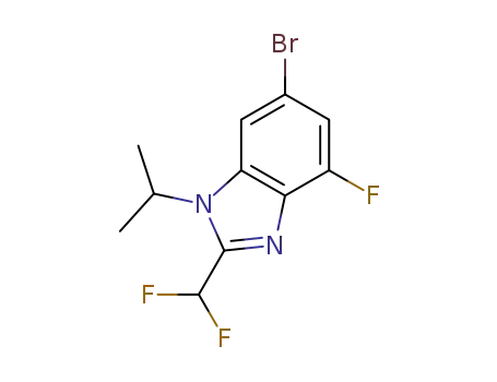 6-bromo-2-(difluoromethyl)-4-fluoro-1-(propan-2-yl)-1H-benzimidazole