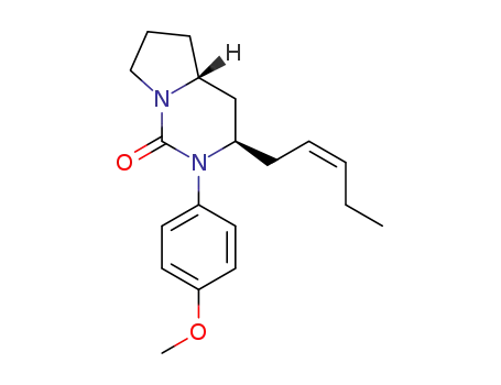 (±)-(Z,3R*,4aR*)-2-(4-methoxyphenyl)-3-(pent-2-en-1-yl)hexahydropyrrolo[1,2-c]pyrimidin-1(2H)-one