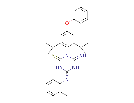 1-(2,6-diisopropyl-4-phenoxyphenyl)-4-[(2,6-dimethylphenyl)imino]-6-imino-1,3,5-triazinane-2-thione