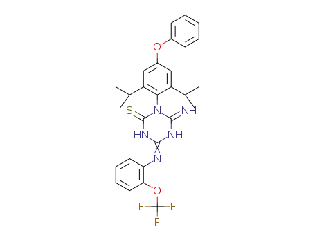 1-(2,6-diisopropyl-4-phenoxyphenyl)-6-imino-4-{[2-(trifluoromethoxy)phenyl]imino}-1,3,5-triazinane-2-thione