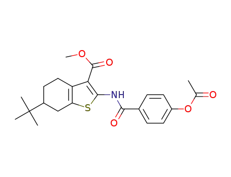 methyl 2-(4-acetoxybenzamido)-6-(tert-butyl)-4,5,6,7-tetrahydrobenzo[b]thiophene-3-carboxylate