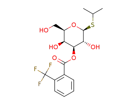 3,5-dihydroxy-2-(hydroxymethyl)-6-(isopropylthio)tetrahydro-2H-pyran-4-yl 2-(trifluoromethyl)benzoate