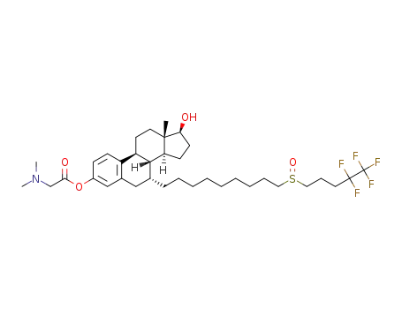 (7R,8R,9S,13S,14S,17S)-17-hydroxy-13-methyl-7-(9-((4,4,5,5,5-pentafluoropentyl)sulfinyl)nonyl)-7,8,9,11,12,13,14,15,16,17-decahydro-6H-cyclopenta[a]phenanthren-3-yl dimethylglycinate