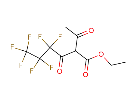 Molecular Structure of 115479-06-6 (Hexanoic acid, 2-acetyl-4,4,5,5,6,6,6-heptafluoro-3-oxo-, ethyl ester)
