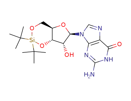 Molecular Structure of 126628-29-3 (Guanosine, 3',5'-O-[bis(1,1-dimethylethyl)silylene]-)