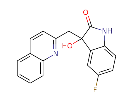 5-fluoro-3-hydroxy-3-(quinolin-2-ylmethyl)indolin-2-one