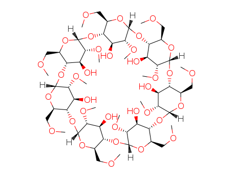 51166-71-3,2,6-DI-O-METHYL-BETA-CYCLODEXTRIN,2,6-Di-O-methyl-b-cyclodextrin;2,6-Dimethyl-b-cyclodextrin;2A,6A-Di-O-methyl-b-cyclodextrin;Beta W 7M1.8;Di-O-methyl-b-cyclodextrin;Dimeb;Dimeb 50;Dimethyl-b-cyclodextrin;Hepta-(2,6-di-oxy-methyl)-b-cyclodextrin;Heptakis(2,6-di-O-methyl)-b-cyclodextrin;Tetradeca-O-methyl-b-cyclodextrin;