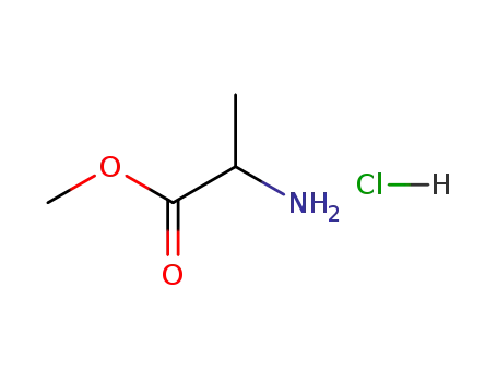 Molecular Structure of 13515-97-4 (Methyl DL-2-aminopropanoate hydrochloride)