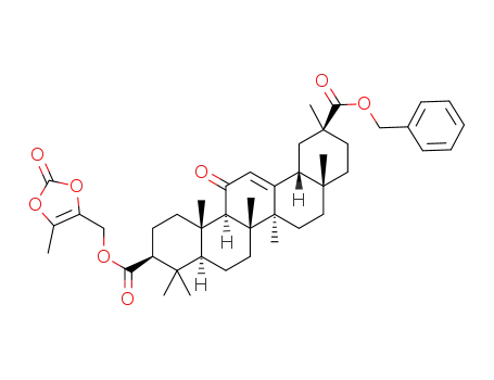 2-benzyl 10-((5-methyl-2-oxo-1,3-dioxol-4-yl)methyl) (2S,4aS,6aS,6bR,8aS,10S,12aS,12bR,14bR)-2,4a,6a,6b,9,9,12a-heptamethyl-13-oxo-1,2,3,4,4a,5,6,6a,6b,7,8,8a,9,10,11,12,12a,12b,13,14b-icosahydropicene-2,10-dicarboxylate