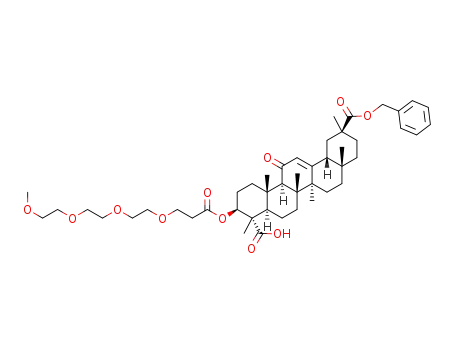 (3S,4S,4aR,6aR,6bS,8aS,11S,12aR,14aR,14bS)-3-((2,5,8,11-tetraoxatetradecan-14-oyl)oxy)-11-((benzyloxy)carbonyl)-4,6a,6b,8a,11,14b-hexamethyl-14-oxo-1,2,3,4,4a,5,6,6a,6b,7,8,8a,9,10,11,12,12a,14,14a,14b-icosahydropicene-4-carboxylic acid