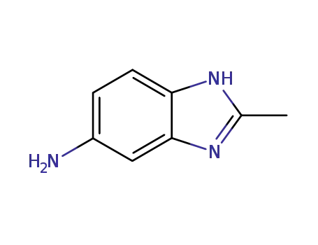 Molecular Structure of 29043-48-9 (1H-Benzimidazol-5-amine,2-methyl-(9CI))