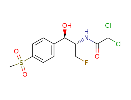 73231-34-2,Florfenicol,Acetamide,2,2-dichloro-N-[1-(fluoromethyl)-2-hydroxy-2-[4-(methylsulfonyl)phenyl]ethyl]-,[R-(R*,S*)]-;(-)-Florfenicol;Aquafen;Aquaflor;Floron;Nuflor;Sch 25298;Florfeniol;
