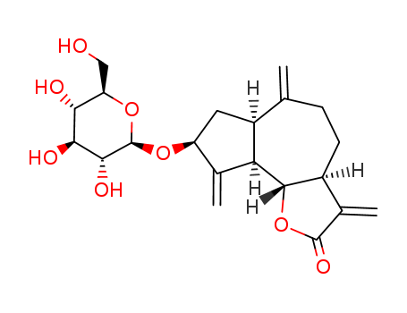 Azuleno[4,5-b]furan-2 (3H)-one, 8-(.beta.-D-glucopyranosyloxy)decahydro-3,6,9-tris(methylene)-, [3aS-(3a.alpha.,6a.alpha.,8.beta.,9a.alpha.,9b.beta.)]-(57576-33-7)