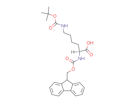 Molecular Structure of 71989-26-9 (N-alpha-FMOC-Nepsilon-BOC-L-Lysine)