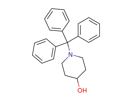 Molecular Structure of 227100-23-4 (4-Piperidinol, 1-(triphenylmethyl)-)