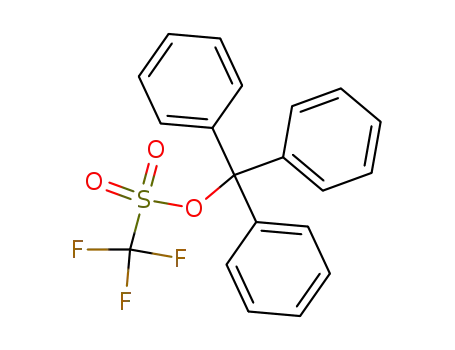 Molecular Structure of 115726-23-3 (Methanesulfonic acid, trifluoro-, triphenylmethyl ester)
