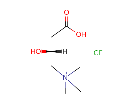 6645-46-1,L(-)-Carnitine hydrochloride,1-Propanaminium,3-carboxy-2-hydroxy-N,N,N-trimethyl-, chloride, (R)-;Ammonium, (3-carboxy-2-hydroxypropyl)trimethyl-,chloride, (-)- (8CI);(R)-(-)-Carnitine hydrochloride;(R)-Carnitinehydrochloride;1-Propanaminium,3-carboxy-2-hydroxy-N,N,N-trimethyl-, chloride, (2R)-;L-Carnitine chloride;L-Carnitinehydrochloride;LC 80;Levocarnitine chloride;