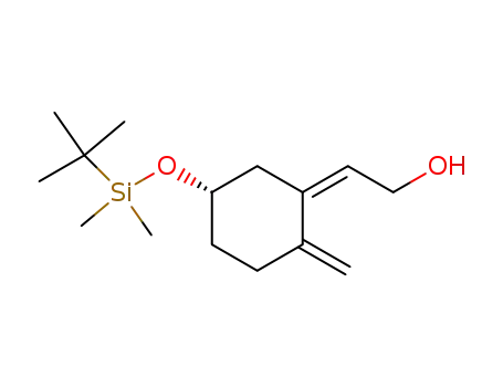 Molecular Structure of 96685-53-9 (2-[5-(tert-Butyl-dimethyl-silanyloxy)-2-methylene-cyclohexylidene]-ethanol)
