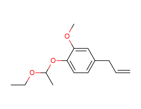 Molecular Structure of 103552-63-2 (Benzene, 1-(1-ethoxyethoxy)-2-methoxy-4-(2-propenyl)-)