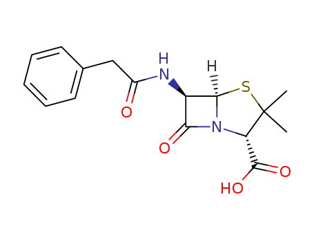 4-Thia-1-azabicyclo[3.2.0]heptane-2-carboxylicacid, 3,3-dimethyl-7-oxo-6-[(2-phenylacetyl)amino]- (2S,5R,6R)-(61-33-6)
