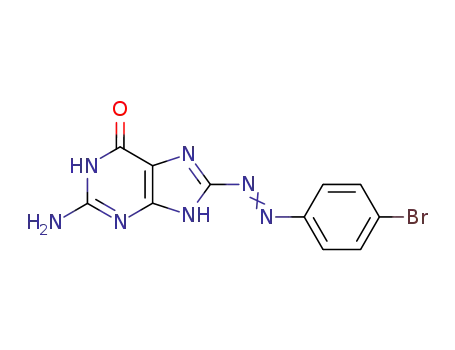 Molecular Structure of 79953-02-9 (2-amino-8-[(E)-(4-bromophenyl)diazenyl]-3,5-dihydro-6H-purin-6-one)