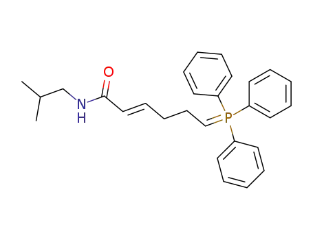 Molecular Structure of 98095-55-7 (2-Hexenamide, N-(2-methylpropyl)-6-(triphenylphosphoranylidene)-,
(E)-)