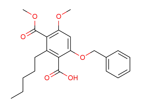 6-benzyloxy-4-methoxy-3-methoxycarbonyl-2-pentylbenzoic acid