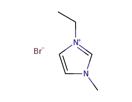 Molecular Structure of 65039-08-9 (1-Ethyl-3-methylimidazolium bromide)